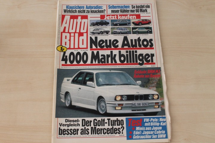 Deckblatt Auto Bild (25/1986)